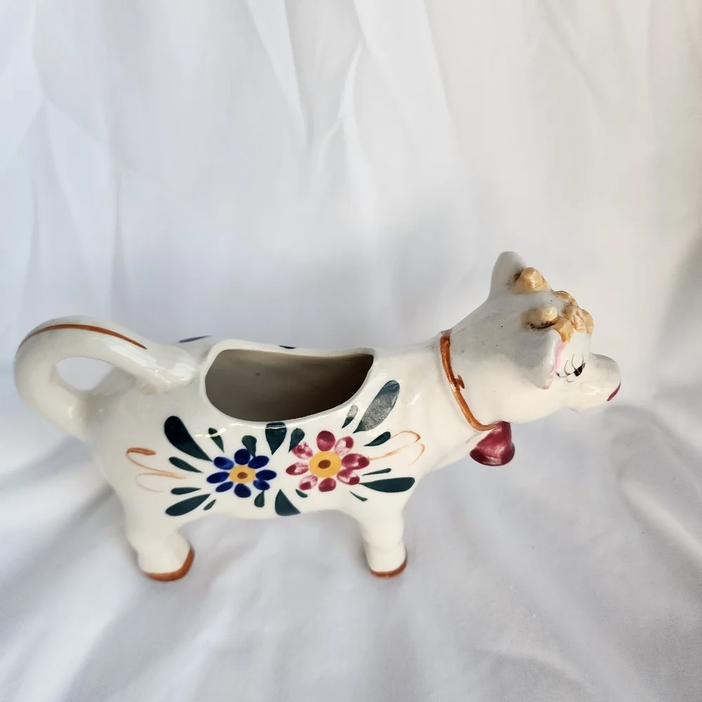 Royal Japan Vintage Cow Creamer or Planter Handpainted with spout